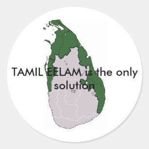 TAMIL EELAM ist die einzige Lösung Runder Aufkleber