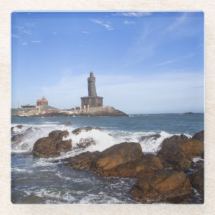 Tamil Nadu Heiliges Thiruvalluvar Statue- , Indien Glasuntersetzer