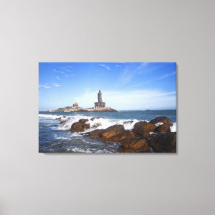 Tamil Nadu Heiliges Thiruvalluvar Statue- , Indien Leinwanddruck