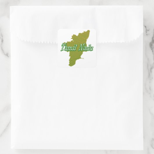 Tamil Nadu Quadratischer Aufkleber (Tasche)