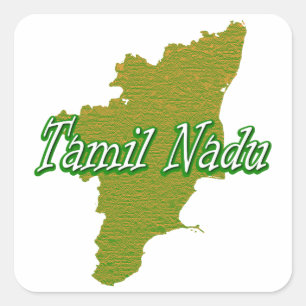 Tamil Nadu Quadratischer Aufkleber