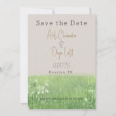 Tamil Wedding Couple Illustration Save the Date (Rückseite)