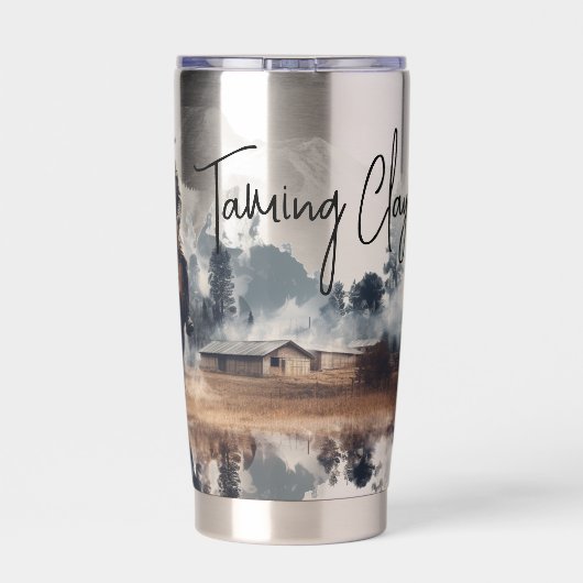 Taming Clay© Wasserflasche Thermobecher (Rückseite)