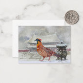 Tammincks Tragopan Card Mitteilungskarte (Vorderseite/Rückseite Beispiel)