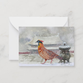 Tammincks Tragopan Card Mitteilungskarte