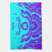TAMMY ~ FLUORO SHADES ~ 3D ~ Lila Aqua ~ Geschirrtuch (Vertikal)