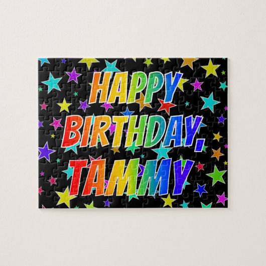 "TAMMY" Vorname, Spaß "GLÜCKLICHER GEBURTSTAG" Puzzle (Horizontal)