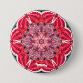 TAMMY ~ White Pink Green BLING ~ Button (Vorderseite)