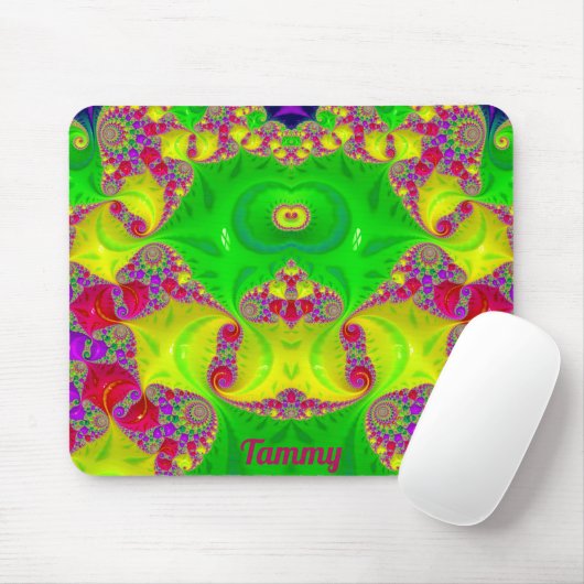 TAMMY ~ Zany Hot Cerry, Gelb, Rot und Grün Mousepad (Mit Mouse)