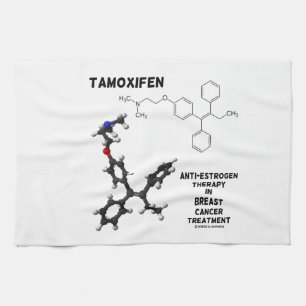 Tamoxifen Anti-Östrogen Therapie im Brustkrebs Geschirrtuch