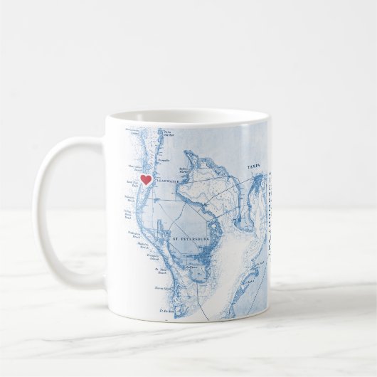 Tampa Bay Florida Beach House Dekorationsgeschenk Kaffeetasse (Links)