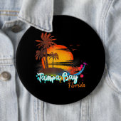 Tampa Bay Florida Beach Summer Vacation Palm Trees Button (Beispiel)