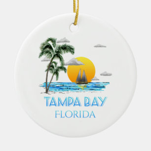 Tampa Bay Florida Sailing Keramik Ornament
