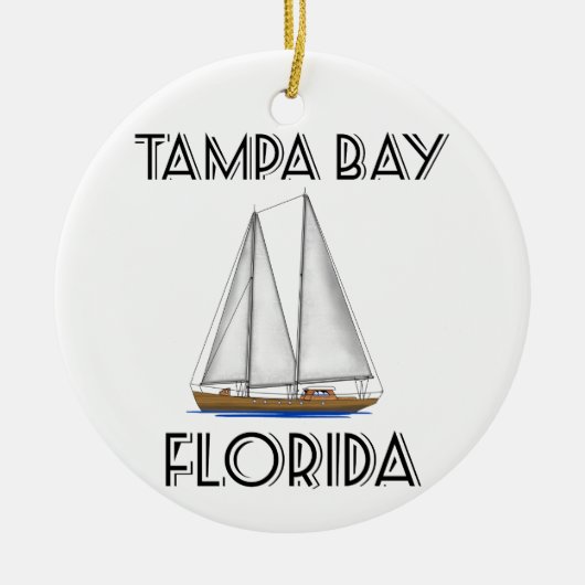 Tampa Bay Florida Sailing Keramik Ornament (Vorne)