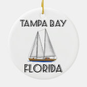 Tampa Bay Florida Sailing Keramik Ornament (Hinten)