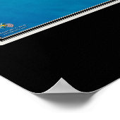 Tampa Bay Florida Satellite Poster Karte (Ecke)