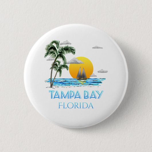 Tampa Bay Florida Segeln Button (Vorderseite)