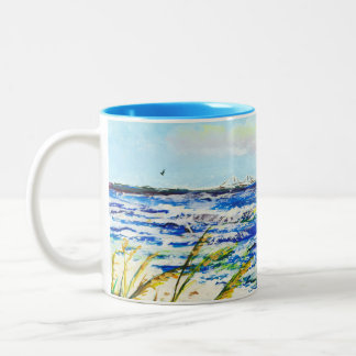 Tampa Bay Florida Strand-Sonnenschein Skyway Zweifarbige Tasse