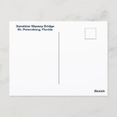 Tampa Bay Florida Sunshine Skyway Brücke Postkarte (Rückseite)