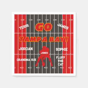 Tampa Bay Football Fan Paper Napkin Serviette