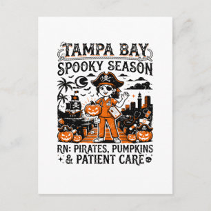 Tampa Bay Krankenschwester Herbst Piraten Thema Postkarte