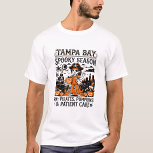 Tampa Bay Krankenschwester Herbst Piraten Thema T-Shirt