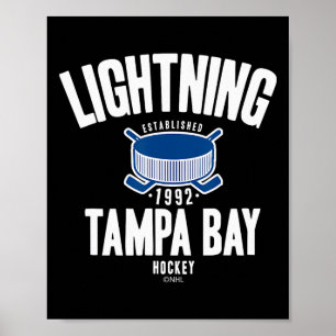 Tampa Bay Lightning Hockey-Puck Schwarz Offiziell Poster