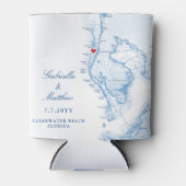 Tampa Bay Map Gastgeschenk Hochzeit Drink Dosenkühler (Vorderseite)
