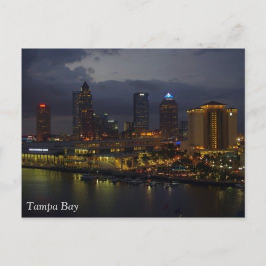 Tampa Bay Night Skyline Postkarte (Vorderseite)