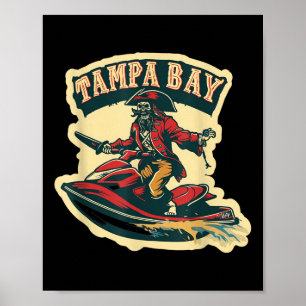 Tampa Bay Pirat Florida Jetski Bootfahren Lustig G Poster