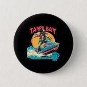 Tampa Bay Pirate Florida Jetski Boating Funny Gasp Button (Vorderseite)