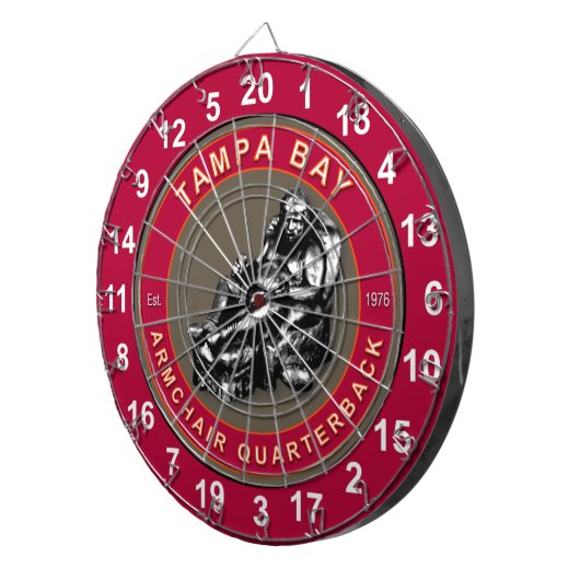 Tampa Bay Sessel Quarterback Football Dartboard Dartscheibe (Vorderseite rechts)