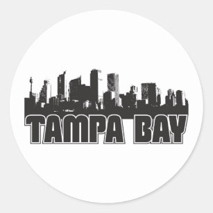 Tampa Bay Skyline Runder Aufkleber