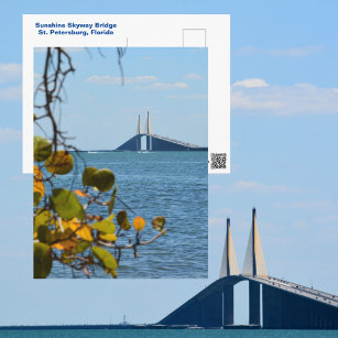 Tampa Bay Sunshine Skyway Bridge Fotografy Postkarte