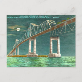 Tampa Bay Vintag Old Sunshine Skyway Postkarte