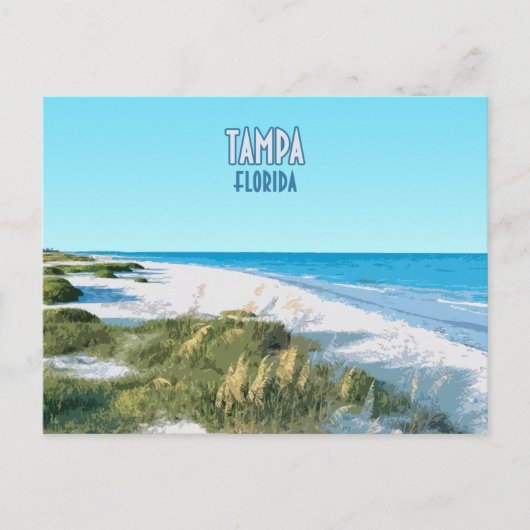Tampa Beach Florida Vintag Postkarte (Vorderseite)