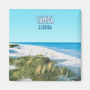 Tampa Beach Florida Vintage Magnet