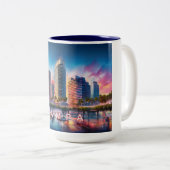 Tampa Colorful Skyline Zweifarbige Tasse (VorderseiteRechts)