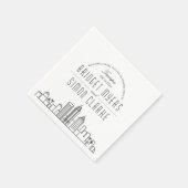 Tampa Deko Skyline | Hochzeitsveranstaltung Serviette (Ecke)