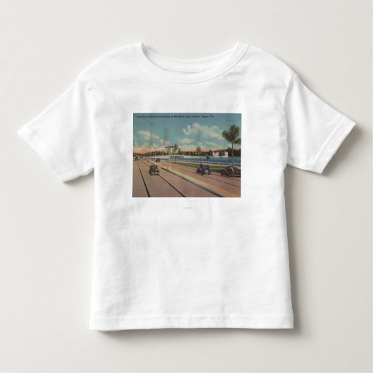 Tampa, FL - Ansicht von Bayshore Boulevard, Brücke Kleinkind T-shirt (Vorderseite)