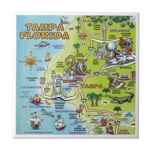 Tampa FL Tile Fliese (Vorderseite)