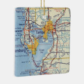 Tampa FL Vintag Map Keramikornament (Rechts)