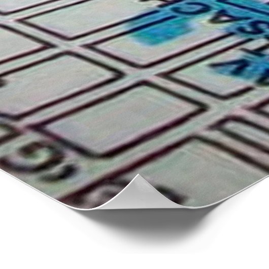 Tampa, FL Vintag Map Poster (Ecke)