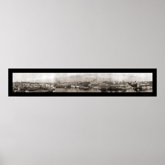 Tampa FL Waterfront Foto 1913 Poster (Vorne)