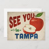 Tampa Florida Apple - Vintage Travel Postkarte (Vorne/Hinten)