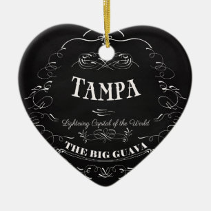 Tampa. Florida - Blitz-Hauptstadt der Welt Keramik Ornament