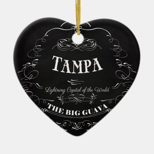 Tampa. Florida - Blitz-Hauptstadt der Welt Keramik Ornament (Vorne)