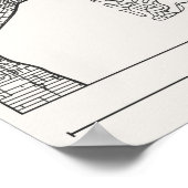 Tampa Florida Charcoal City Map Poster ModernUrban (Ecke)