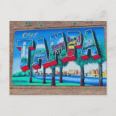 Tampa .Florida City Mural Feiertagspostkarte (Vorderseite)