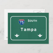 Tampa Florida fl Interstate Highway Freeway : Postkarte (Vorne/Hinten)